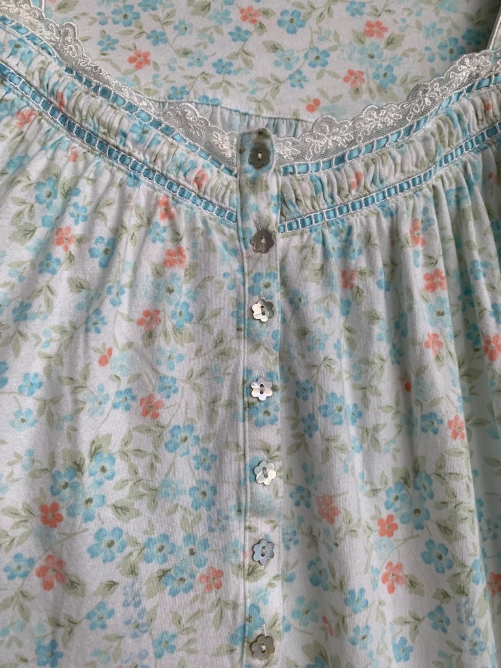 EILEEN WEST FLORAL CAP SLEEP NIGHTGOWN PLUS SIZE 3XL Cottagecore - Picture 5 of 13